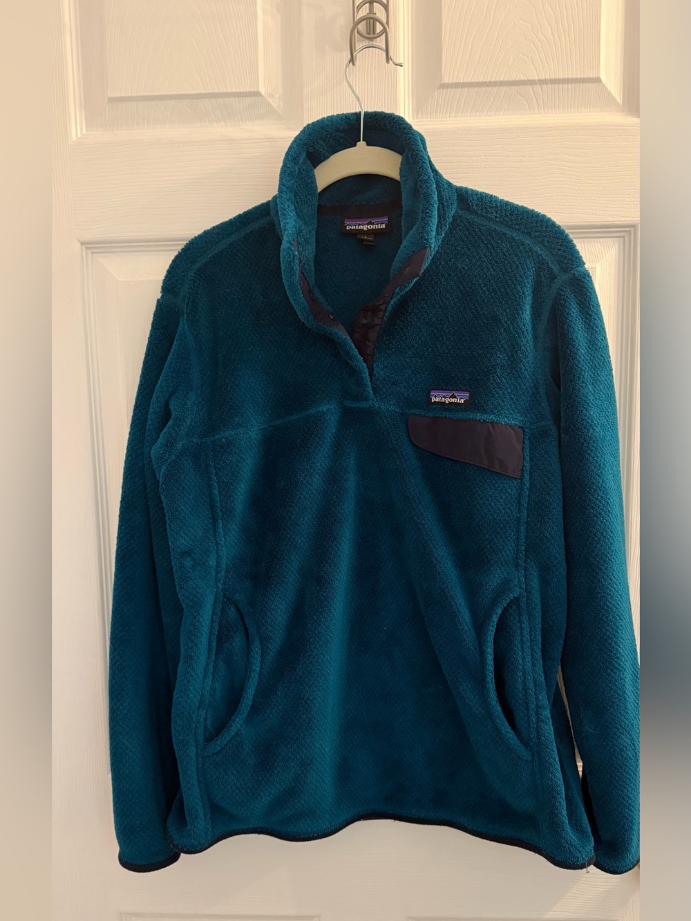 Patagonia Teal/Deep Teal Quarter-Snap Fleece Pullover